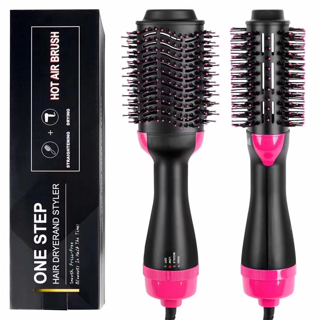 3-In-1 Hot Air Styler & Volumizing Brush - 2000W High Power Blow Dryer Comb For Curls & Waves - Wet To Dry Styling With Safety Overheat Protection​