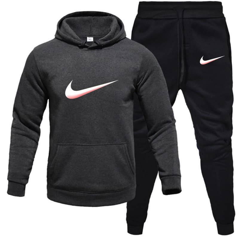 Ensemble de sport décontracté confortable imprimé de marque tendance 20214 automne et hiver nouveau sweat-shirt à capuche ample et pantalon.