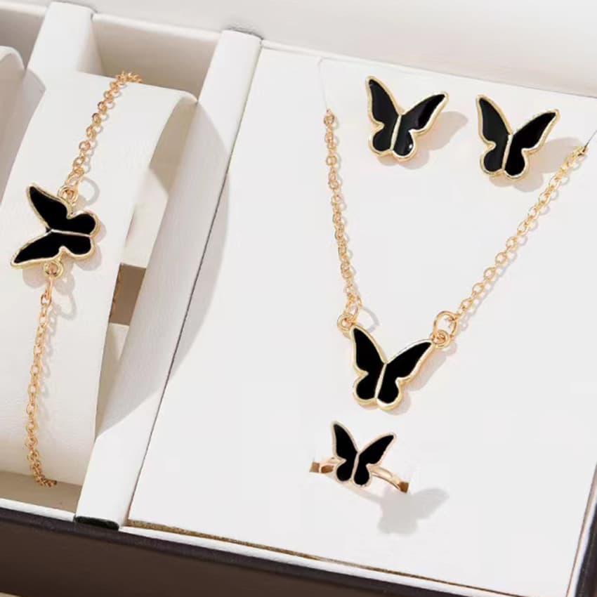 Fashion Love Necklace Set Alloy Oil Drop Multicolor Women's Necklace
