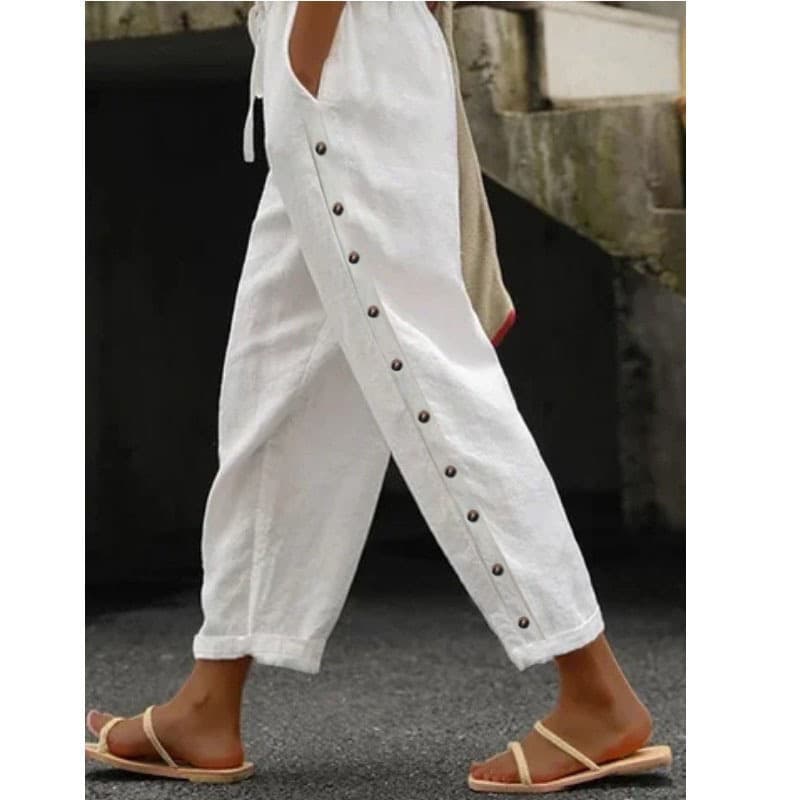 Muslim New Women's Pants Elastic Waist Loose Versatile Casual Nine Point Trousers