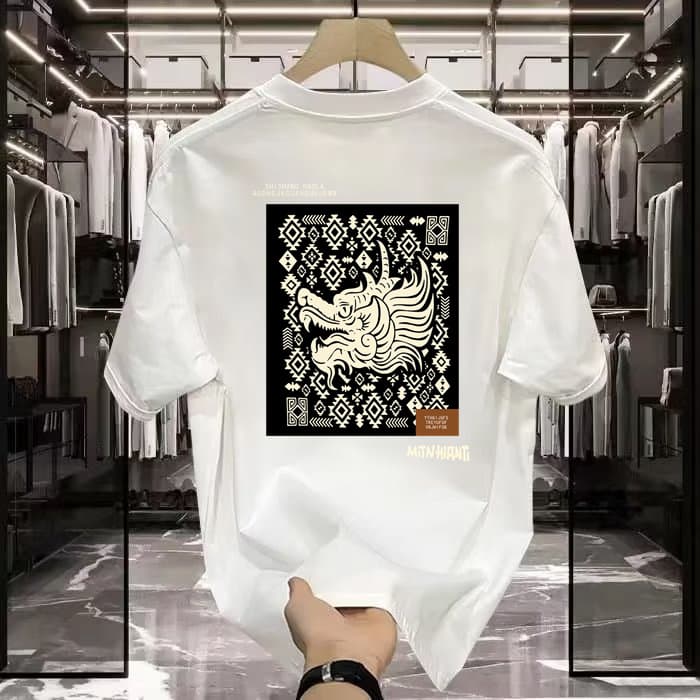 Men's Clothing High End Short Sleeved T Shirt Retro Summer New Print Loose Casual Youth Tops