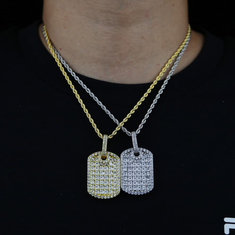 New Full Diamond Hip Hop Cube Pendant Trendy Men's Necklace