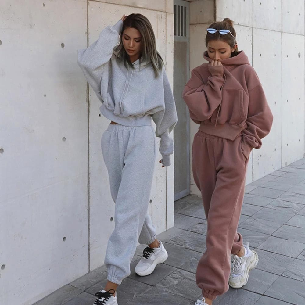 Women's Active Sets Autumn And Winter Women's Clothing New Leisure Sweater Jacket Sports Suit Women's Suit Women's Clothing