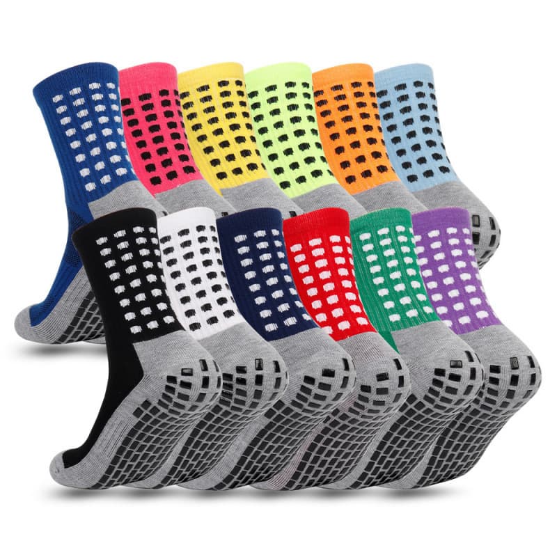 Men's Socks Mid Tube Non Slip Glued Football Socks Men's Thickened Towel Bottom Cushioning Training Socks Mid Tube Football Socks