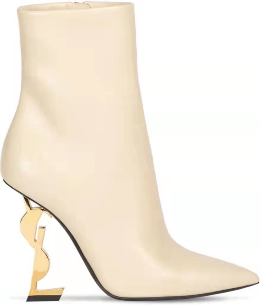 Bottes Martin à talons hauts, courts et fins, en cuir laqué, à bout pointu, style britannique, polyvalentes et à la mode, 2020