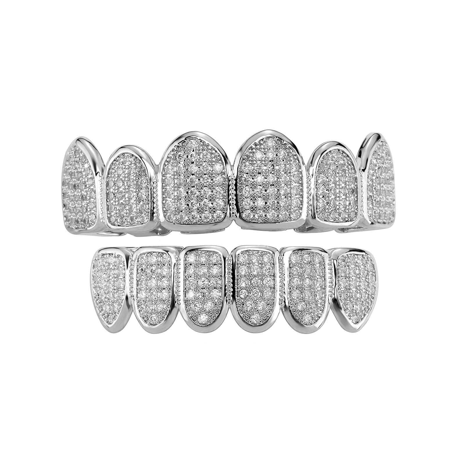 Unisex Jewelry Fashion Micro inlaid zirconium gold teeth hip hop hit funny dentures braces accessories nightclub rap personality jewelryHIPHOP tooth