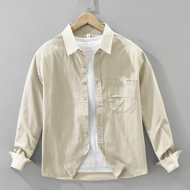 New Workwear Long Sleeved Shirt For Men, Fashionable And Versatile, Artistic And Casual Loose Top
