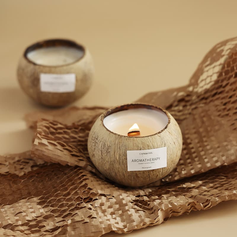 Candles Coconut Shell Aromatherapy Candle Gift Set Handmade Natural Soy Wax With Essential Oils Eco Friendly Home Decor Relaxing Scented Candle