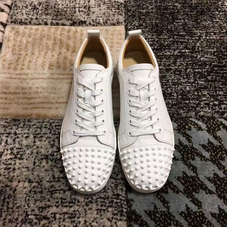 Nouvelles baskets en cuir de Guangzhou, lettres CL, semelle rouge, noires, printemps-automne, nouvelles chaussures tendance décontractées personnal
