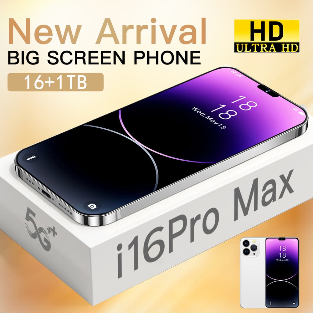 Mobile I16 Promax 16+1T, High-definition Large Screen Genuine Smartphone