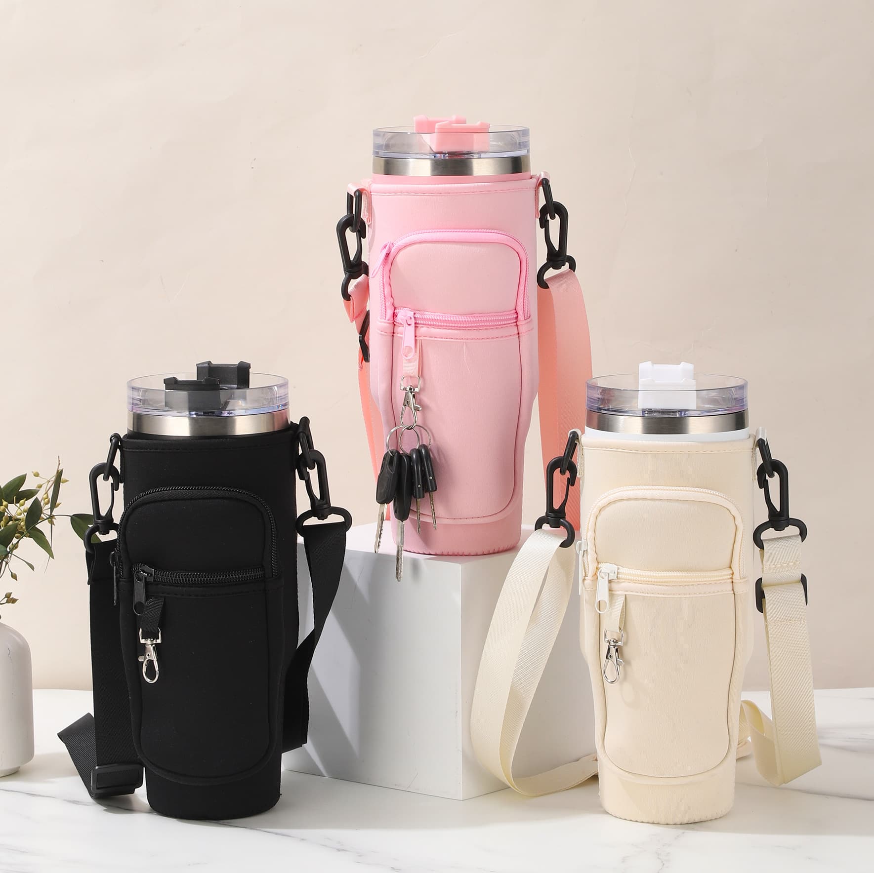 keychain Ice Cup Holder 40oz Car Cup Handle Cup Holder Neoprene Cup Holder
