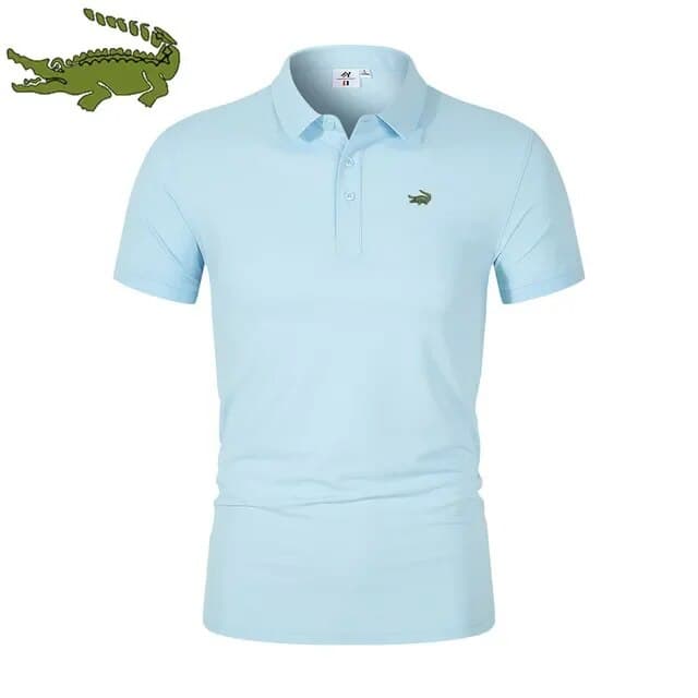 Polo à revers respirant en coton pour homme, broderie, popsicle, tendance, été, loisirs, affaires
