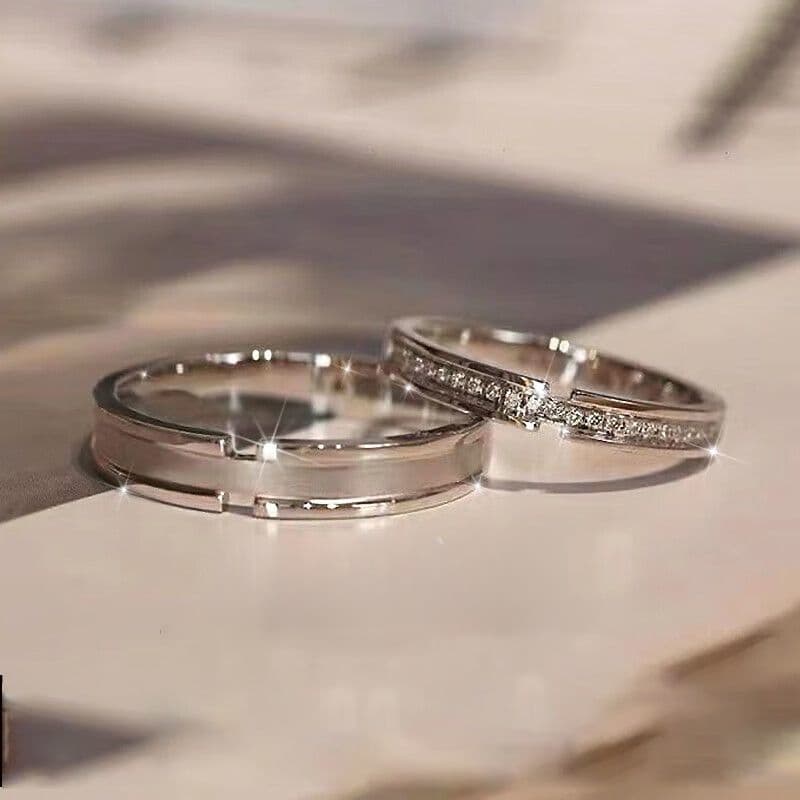 Couple Rings Sterling Silver Men And Women Open Ring A Pair Of Niche Design High Sense Valentine's Day Birthday Gift