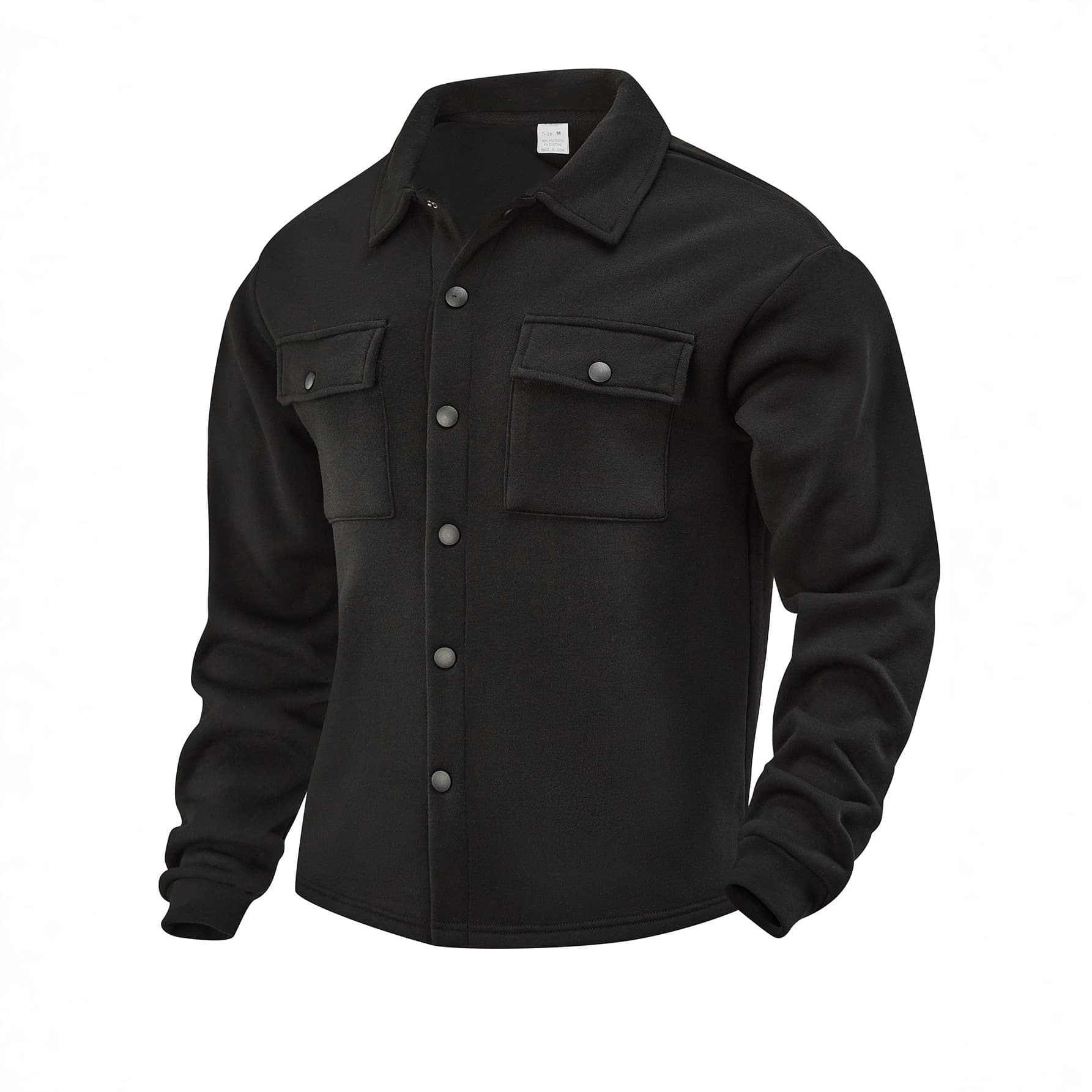 Men's Clothing Slim Fit Men's Jacket - Vintage Style Casual Coat With Multiple Pockets, Polyester Blend, Light Grey/Charcoal/Black (S-XXXL)