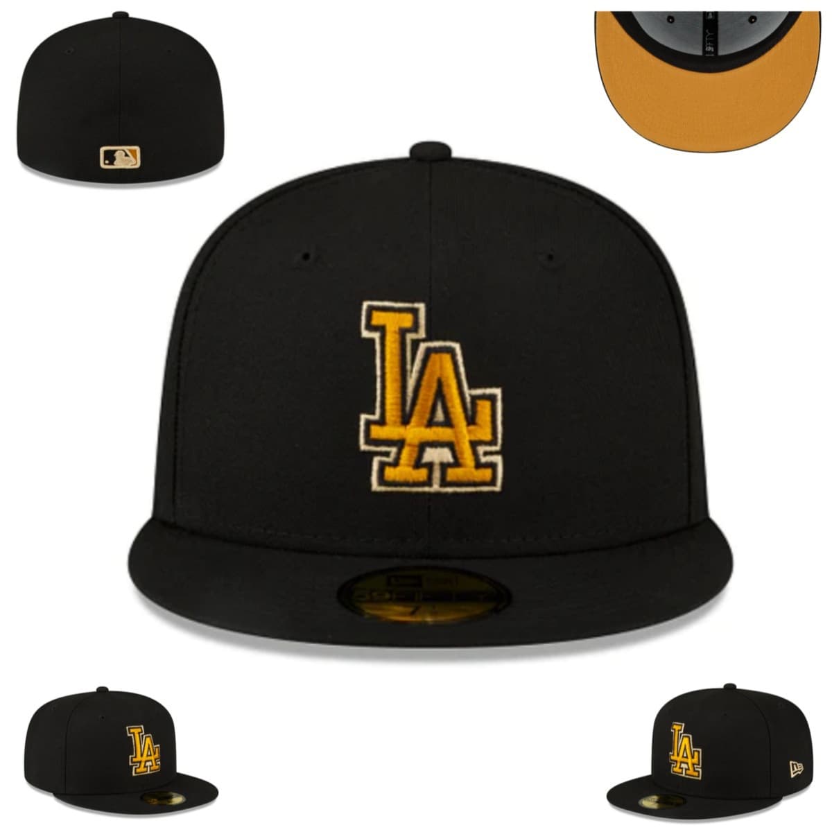 Casquette de baseball brodée, protection solaire intégrale, taille L (5A), de qualité supérieure Los Angeles Dodgers, pour l'exportation.