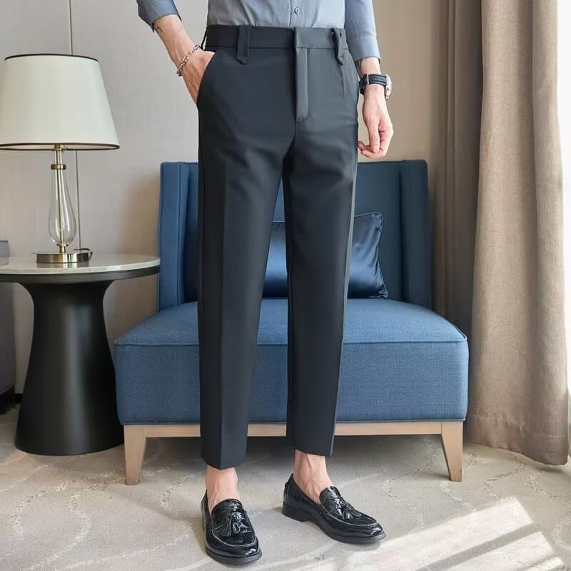 High Quality Spring, Summer And Autumn Harlan Nine-point Men's Pants Trendy Brand Drape Suit Pants Slim-fitting Small Feet Men's Casual Pants