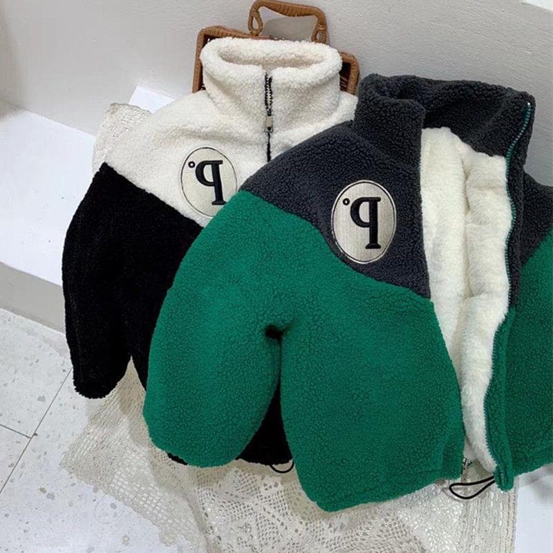Kid's Clothing Boys winter plus velvet coat Hui eight seasons new autumn and winter clothes for boys and girls loose thick warm wool sweater