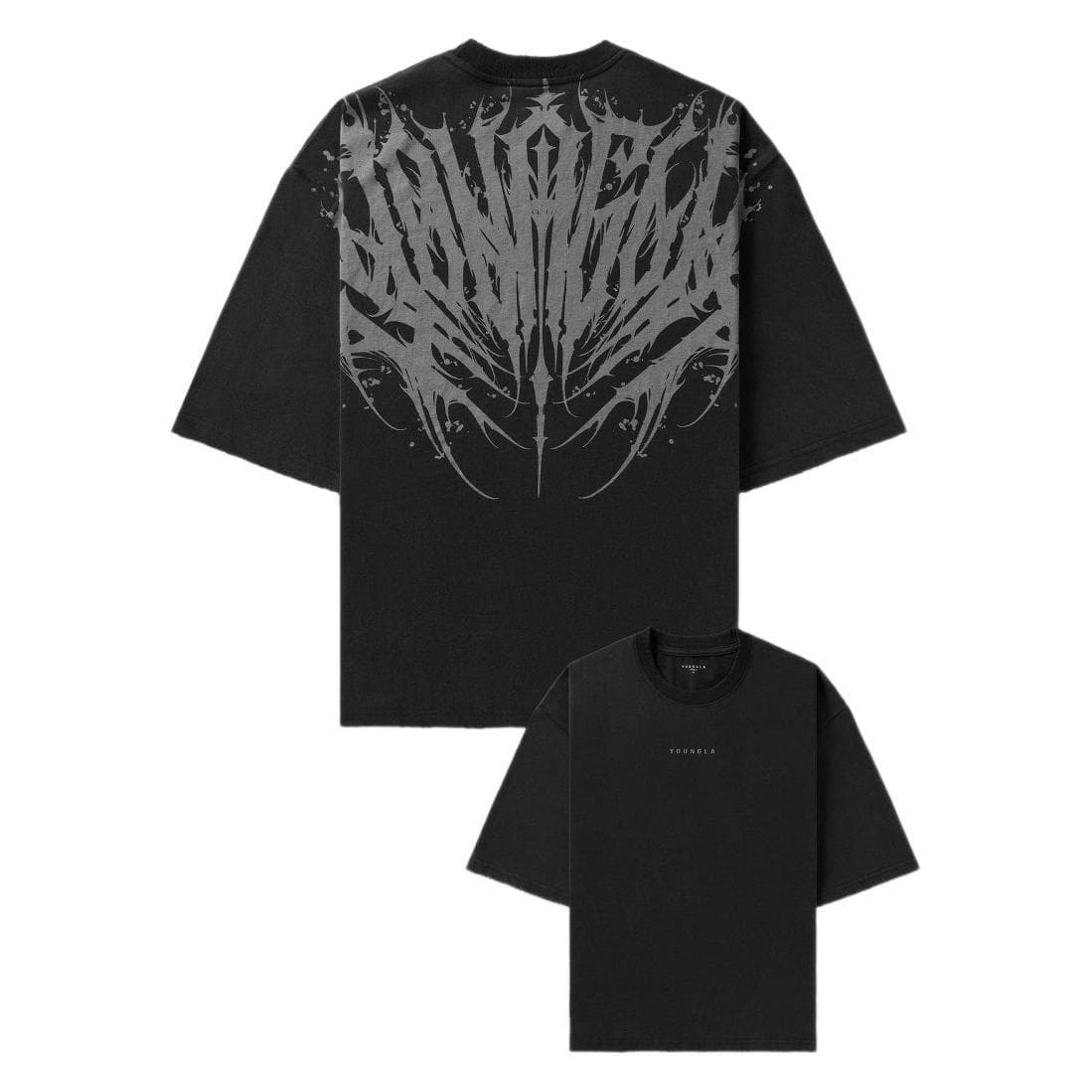 Men's Clothing American Trendy Brand YOUNGT Shirt Men's Casual Loose Large Size Cotton Short Sleeved Sports Fitness Sports T Shirt Summer