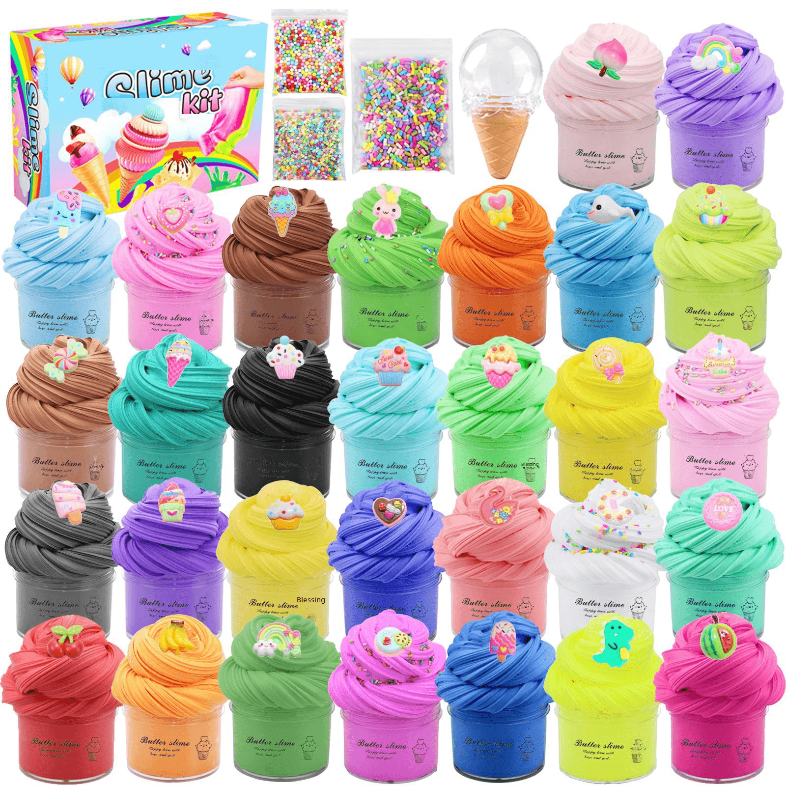 30pcs30ml slime butter Puree Cotton Puree butter slime kit