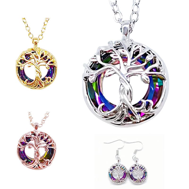 Cloud brocade jewelry cross-border hot European and American fashion tree of life pendant personality simple Hollow Tree of Life Necklace