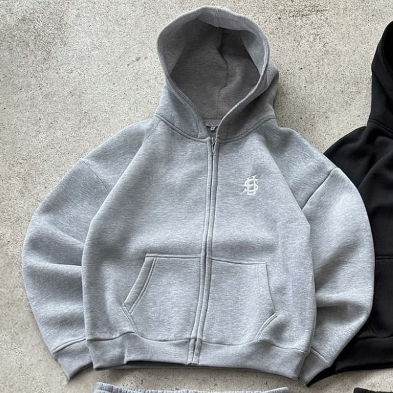 Vêtements pour hommes, nouveau sweat-shirt brodé simple, mode rétro décontracté, cardigan à fermeture éclair, veste sweat-shirt
