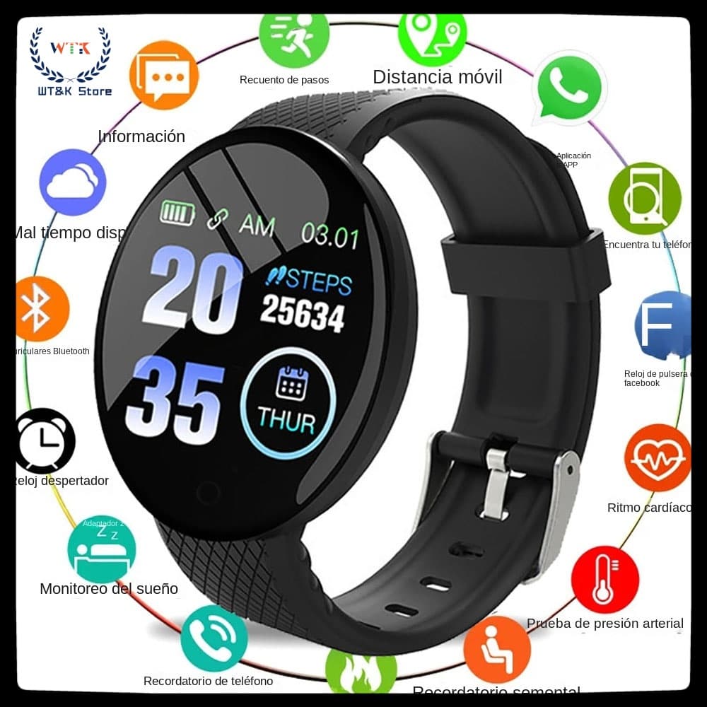 Smart Watch Men Women Smart Bracelet Smartwatch Waterproof Smart Touch Screen Bracelet Smartband LED D18 for xiaomi Android IOS