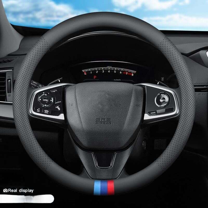 Four Season Universal Perforated Breathable Sweat Absorbing Spring Comfortable Nappa Leather Protective For Car Steering