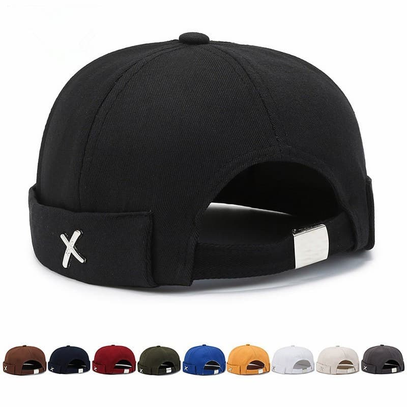 Men's Hats Melon Skin Hat Spring And Autumn Street Personality Brimless Round Hat Sailor Landlord Hat Men And Women Hip Hop Niche Trend Hat