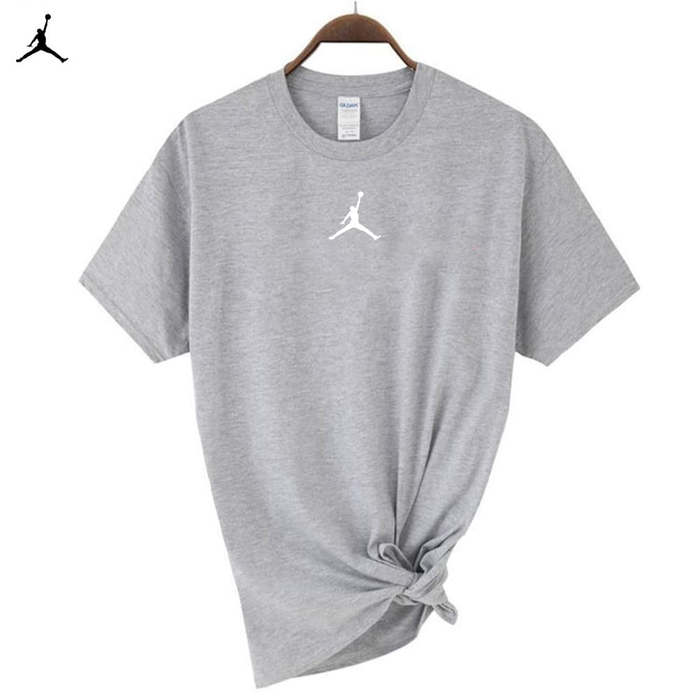 T-shirt d'été ample et décontracté à manches courtes et col rond pour homme, entièrement en coton, style sport fin