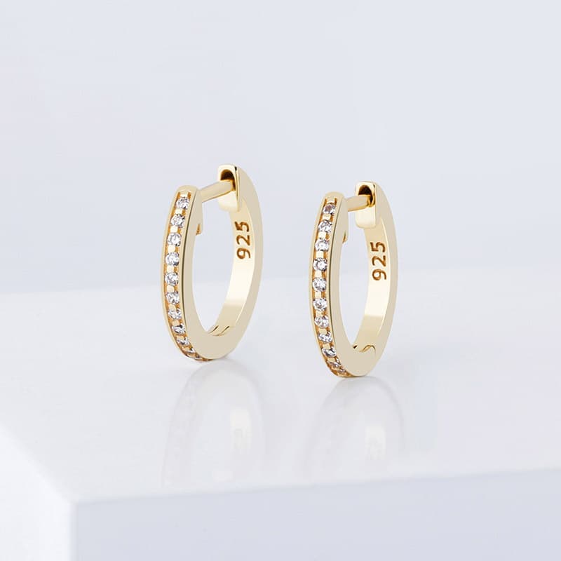 Earrings For Both Men And Women S925 Silver Zircon Earrings For Men & Women - Hip Hop Trendy Jewelry