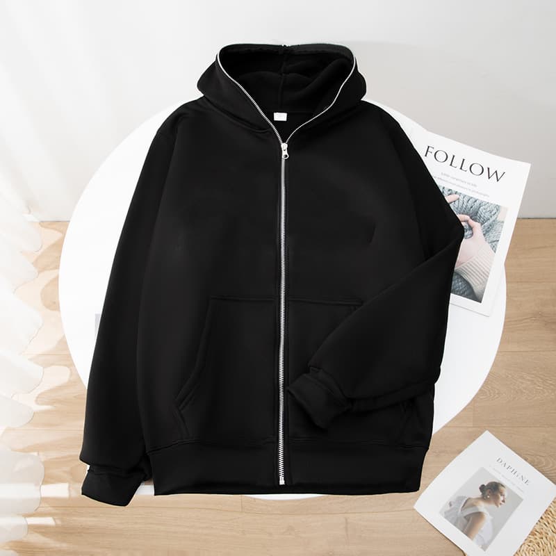 Men's Clothing Cardigan Hoodies Full Face Zipper Sweatshirt Plain Hoodies