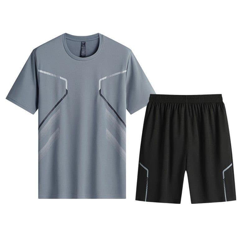 Men's Quick-Drying Badminton Suits Outdoor Running Sports Short-Sleeved Quick-Drying Clothes Jersey Fitness Clothes