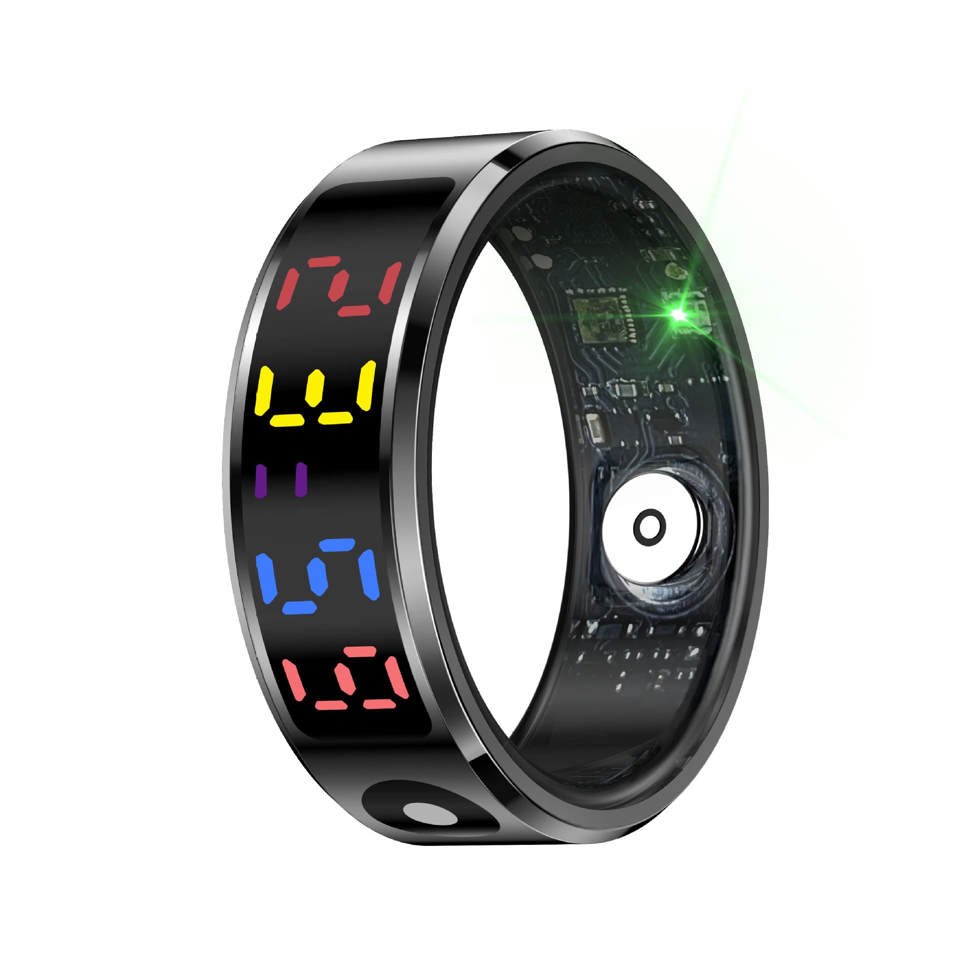 Rings New R12 Display Smart Ring Heart Rate Blood Oxygen Sleep Health Monitoring Waterproof Sports Ring
