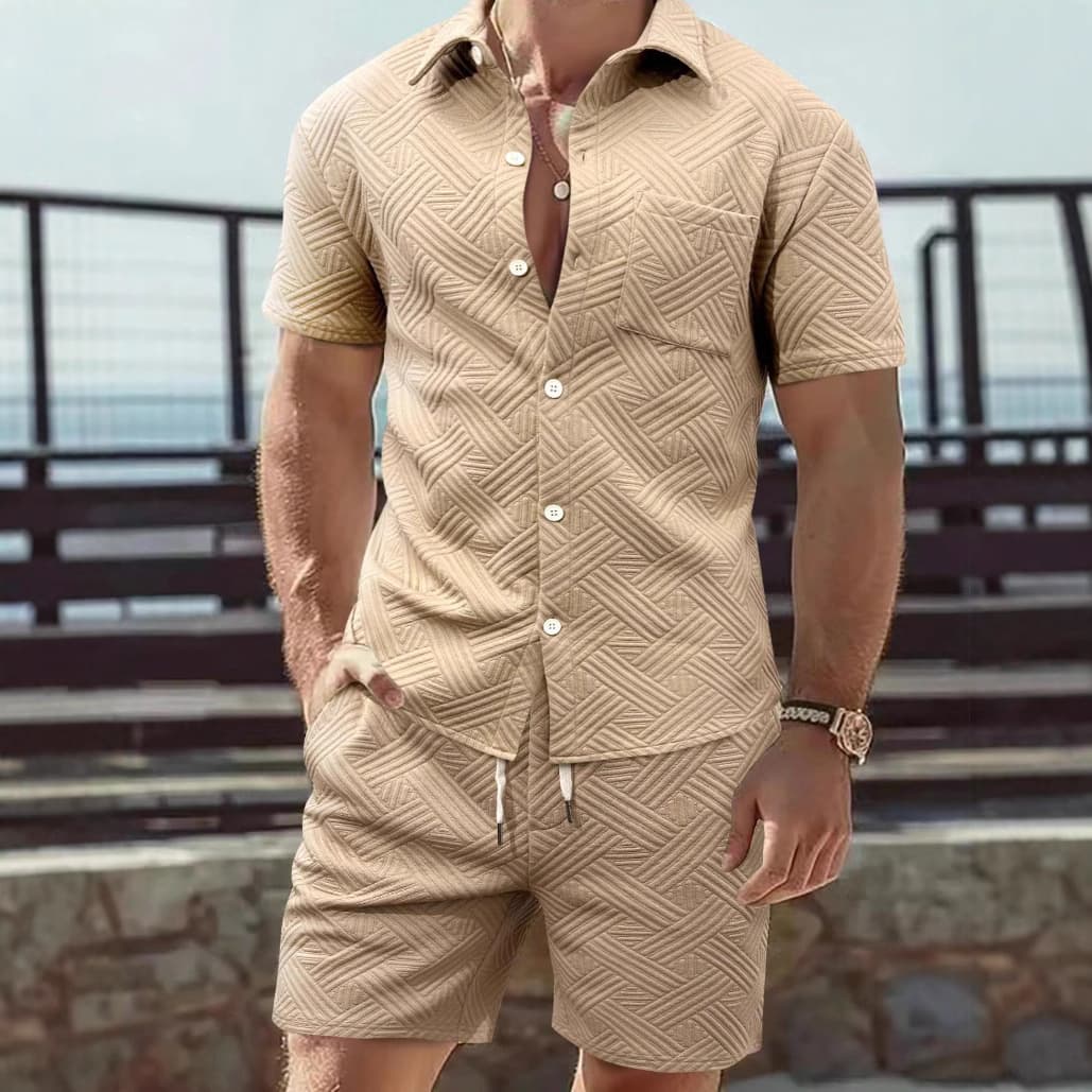 Men's Clothing Leisure Summer Avant Garde Fashion Loose Suit