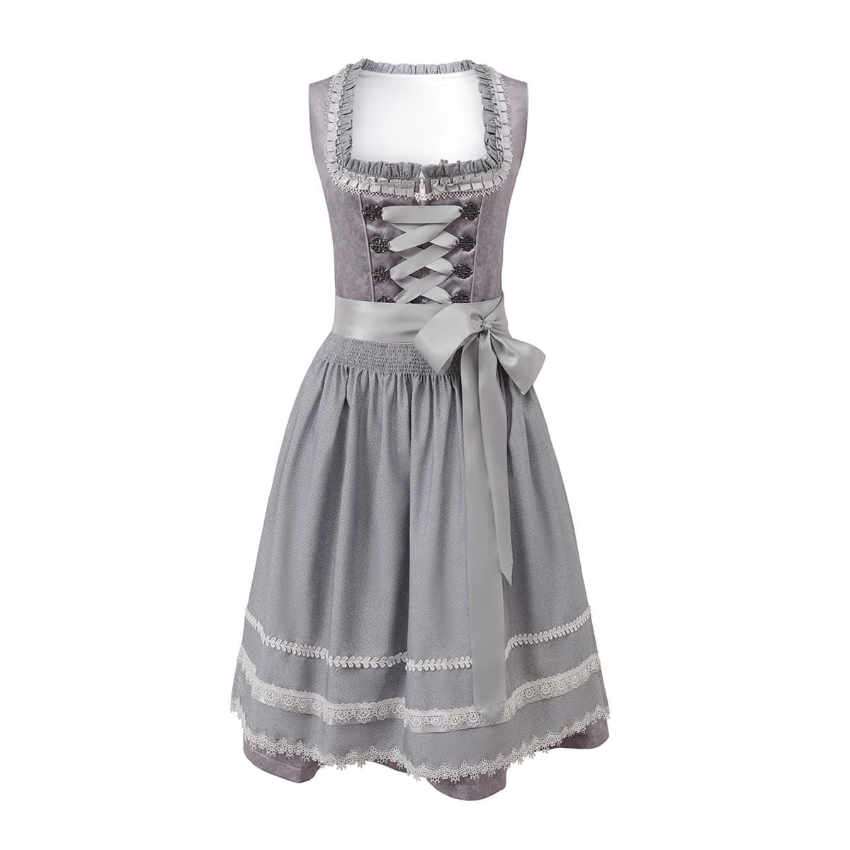 Ensemble deux pièces pour femme : robe de soubrette à manches courtes et taille nouée, style bière, best-seller
