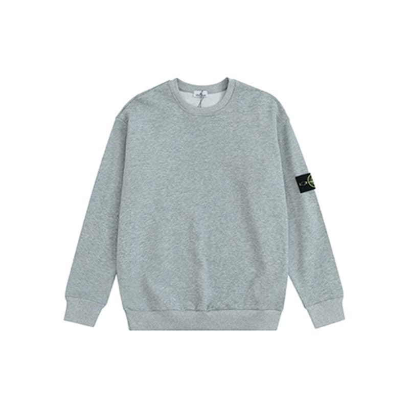 Sweat-shirt pour homme, vêtement ample, décontracté, couleur unie, col ras du cou