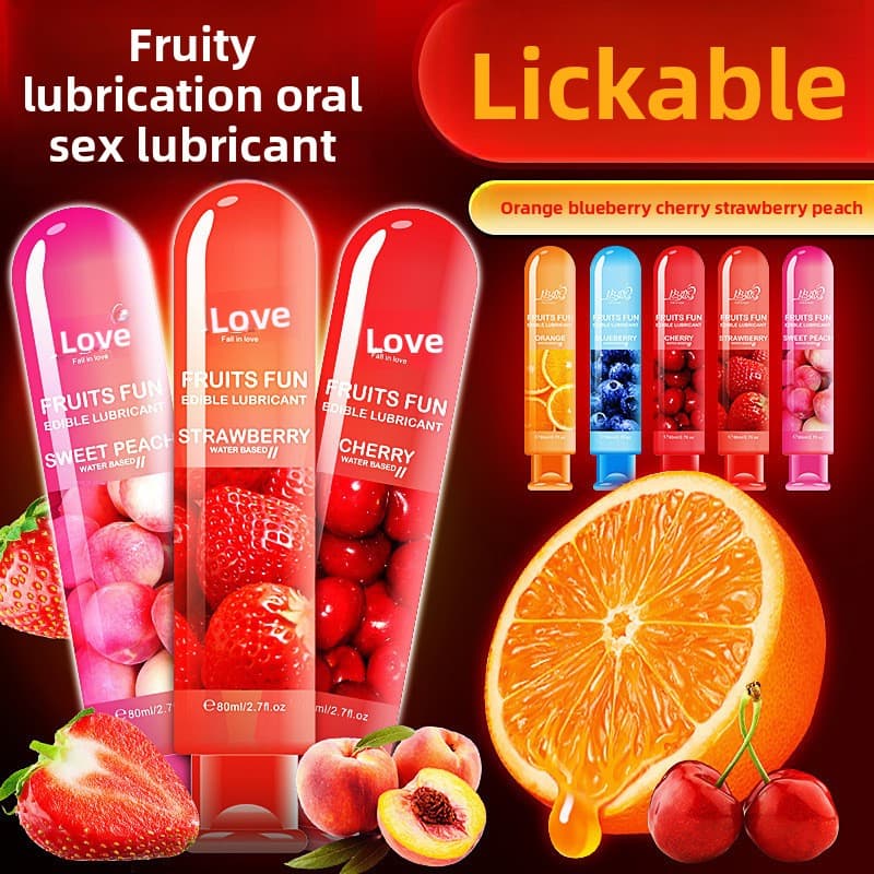 Hot Fruity Lickable Oral Love Water-Soluble Body Lubricant, Adult Sex Toys, No Rinse Needed