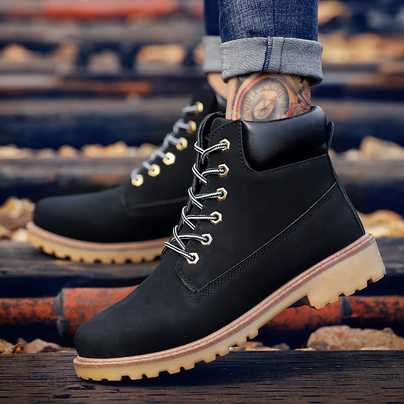 Brand Men Boots British Style Unisex Ankle Boots Fashion Luxury Men's Motorcycle Boot High Quality Leather Shoes New Boo
