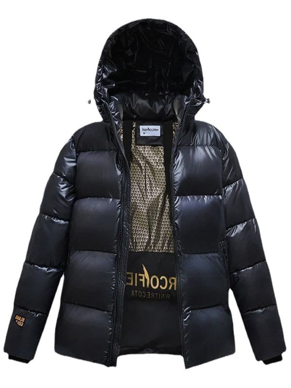 Women's winter black gold down cotton coats, short thickened cotton coats, couple style bread clothes