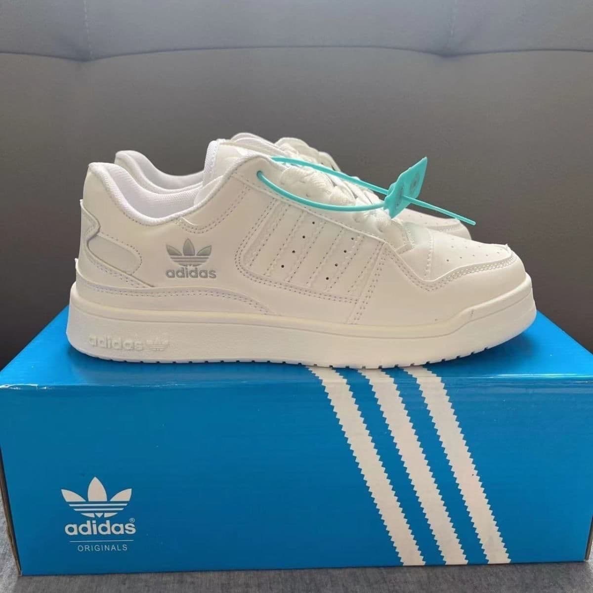 Chaussures de sport décontractées à coupe basse, blanches et bleues, originales et pures, pour couple, respirantes, polyvalentes et tendance