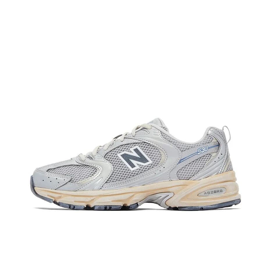 Nouvelles baskets basses Pure Original Nb530 Retro SiL Ver blanches en maille, style « dad shoes », pour la course à pied.
