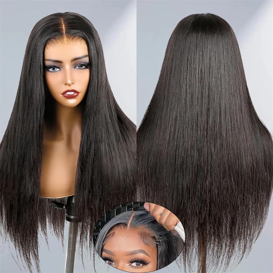 Straight Human Hair Wear&Go Wigs 6x6 Lace Closure Wig