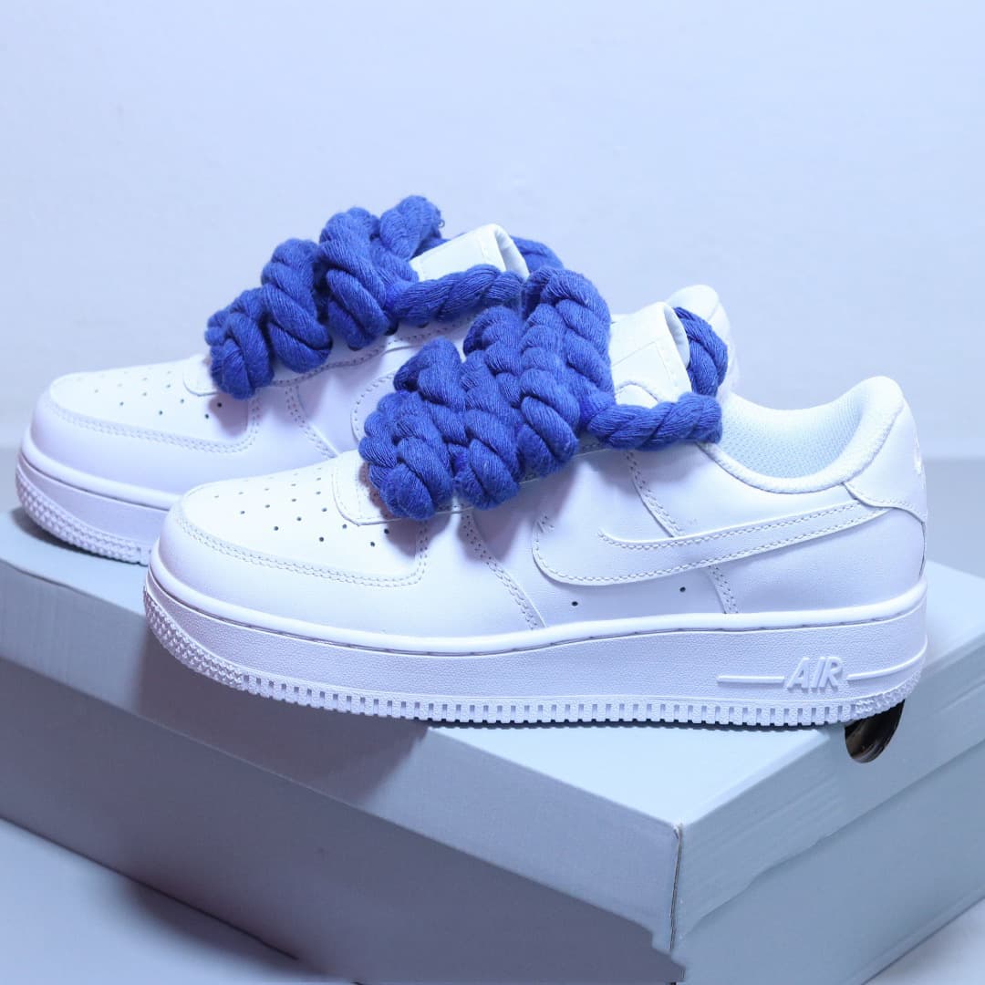 Baskets en corde transfrontalières à lacets épais pour femmes, style Air Force One édition limitée, décontractées pour hommes
