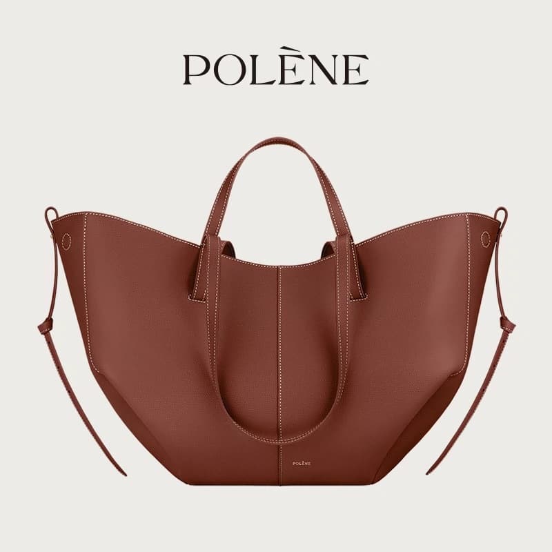 Sac cabas POLENE Wing Tote grande capacité pour femme, porté épaule ou à la main.