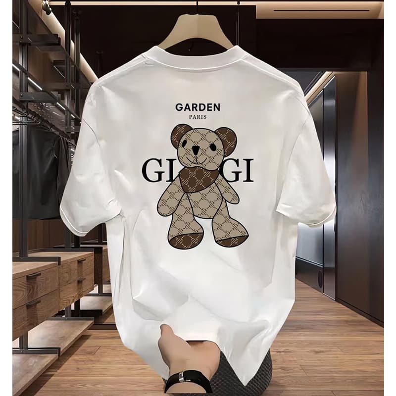 Women’s Clothing Casual Versatile Combed Cotton Short Sleeved T Shirt Men's Summer Loose Large Size Casual Versatile Youth Short Sleeved Cool