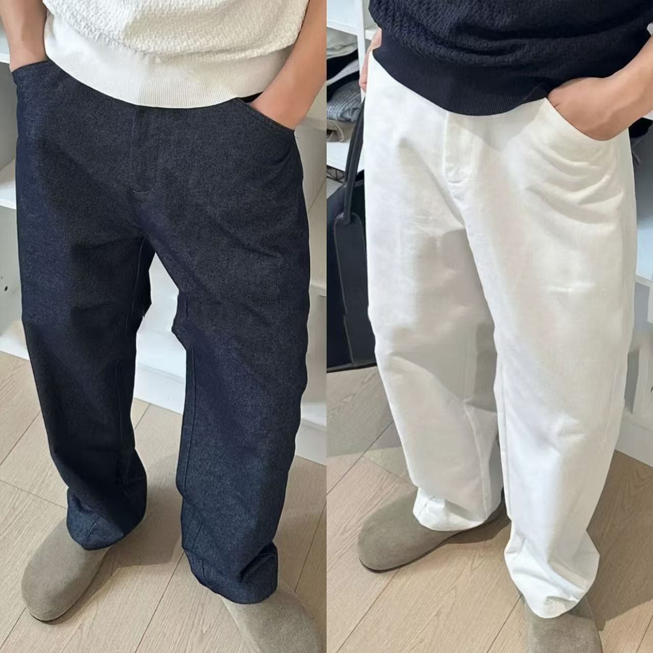 Men's Clothing Old Money Style Versatile Comfortable Personality Fashion Loose Straight Casual Pants Street Handsome Simple
