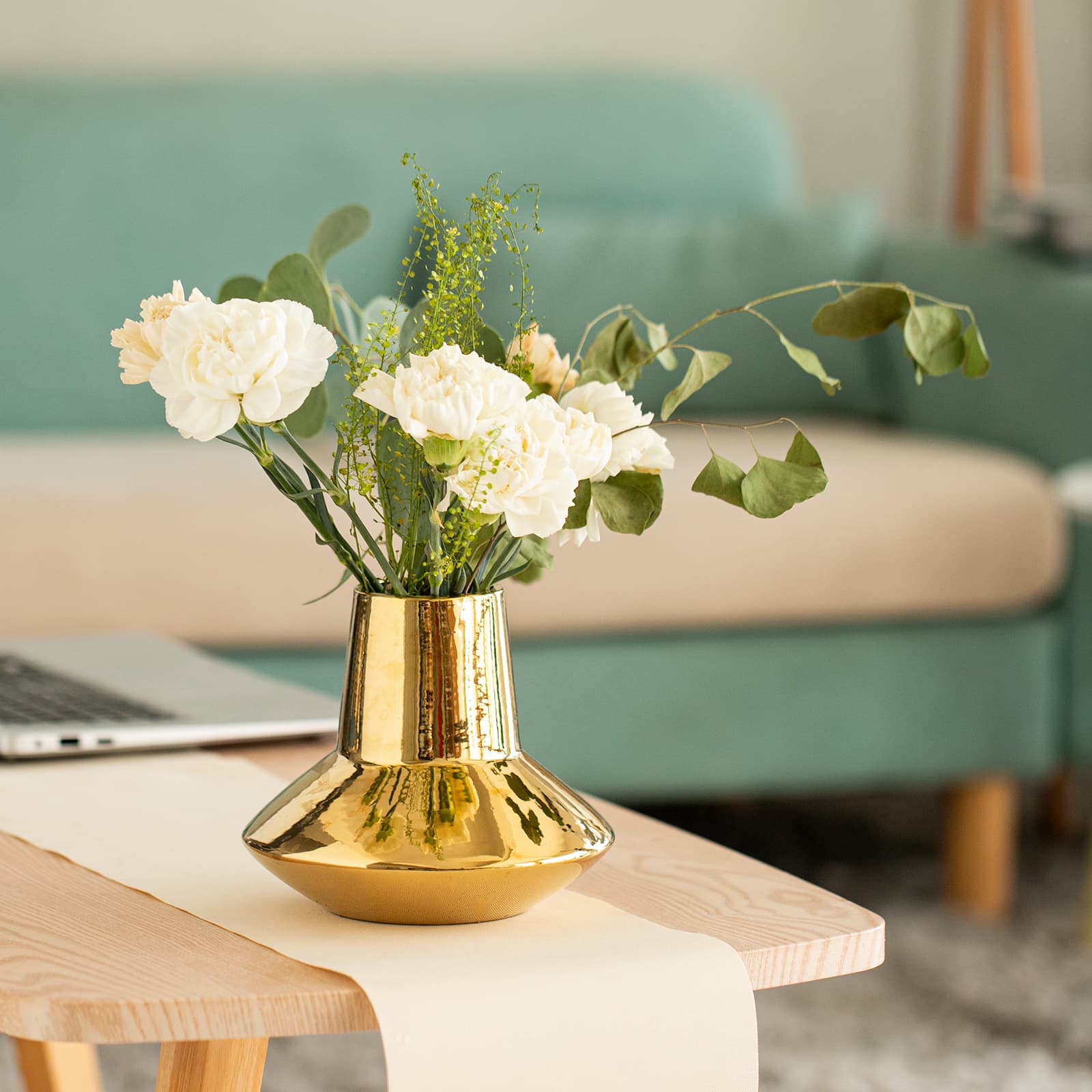 Ensemble de vases en céramique de luxe – Centre de table floral électrolytique artisanal pour décoration intérieure, mariage et cadeaux (argent/or, grand/petit)