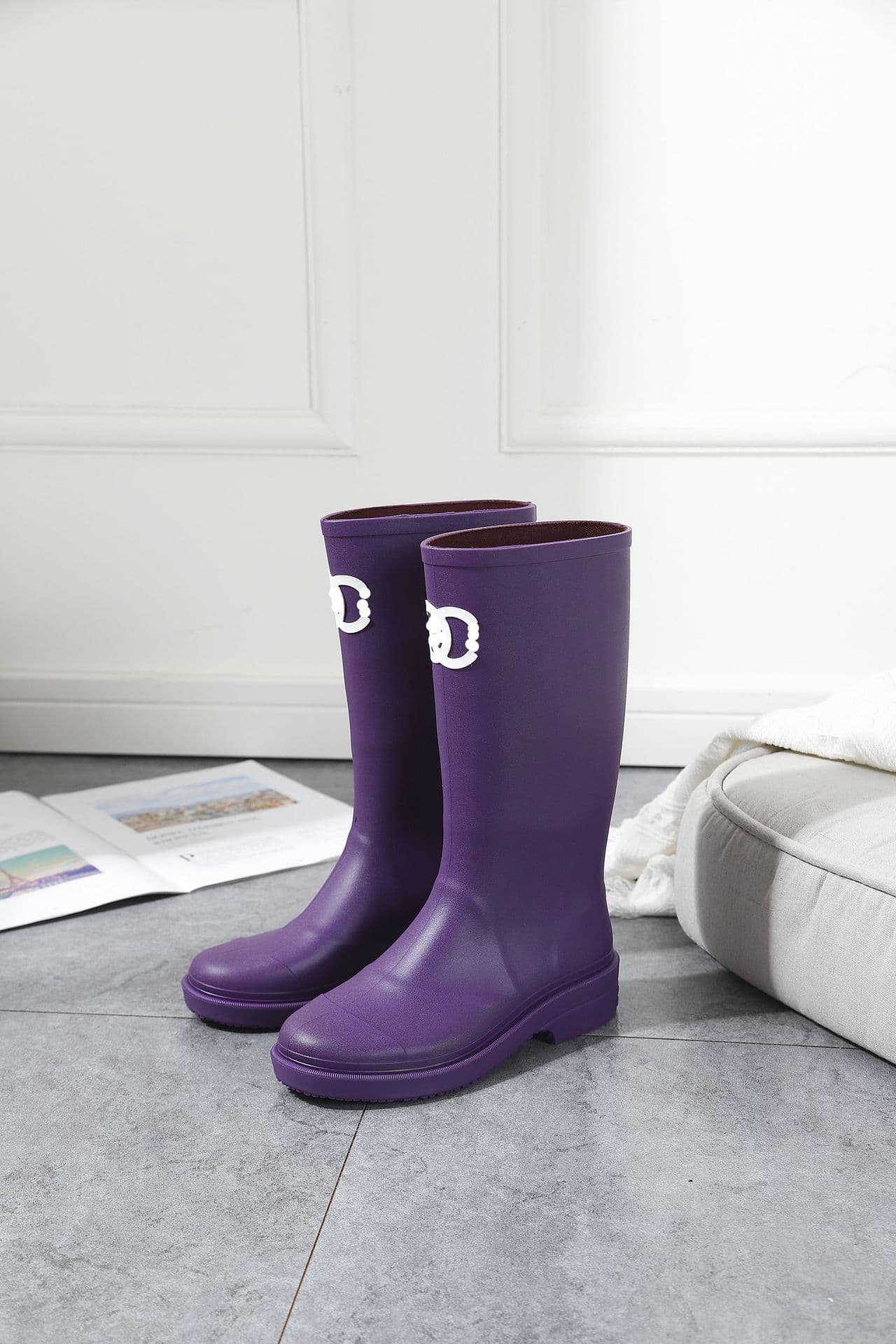 Bottes de pluie P7/2023 Xiaoxiangfeng, bottes de chevalier imperméables et antidérapantes à la mode