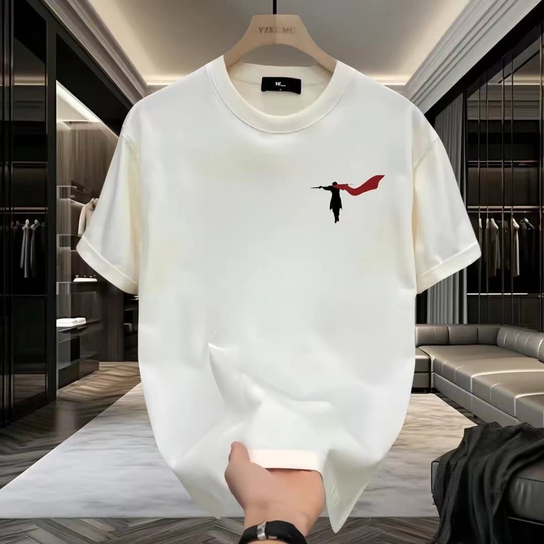Men's Clothing Summer Heavyweight Pure Cotton Handsome Youth Short Sleeved T Shirt Loose Tops