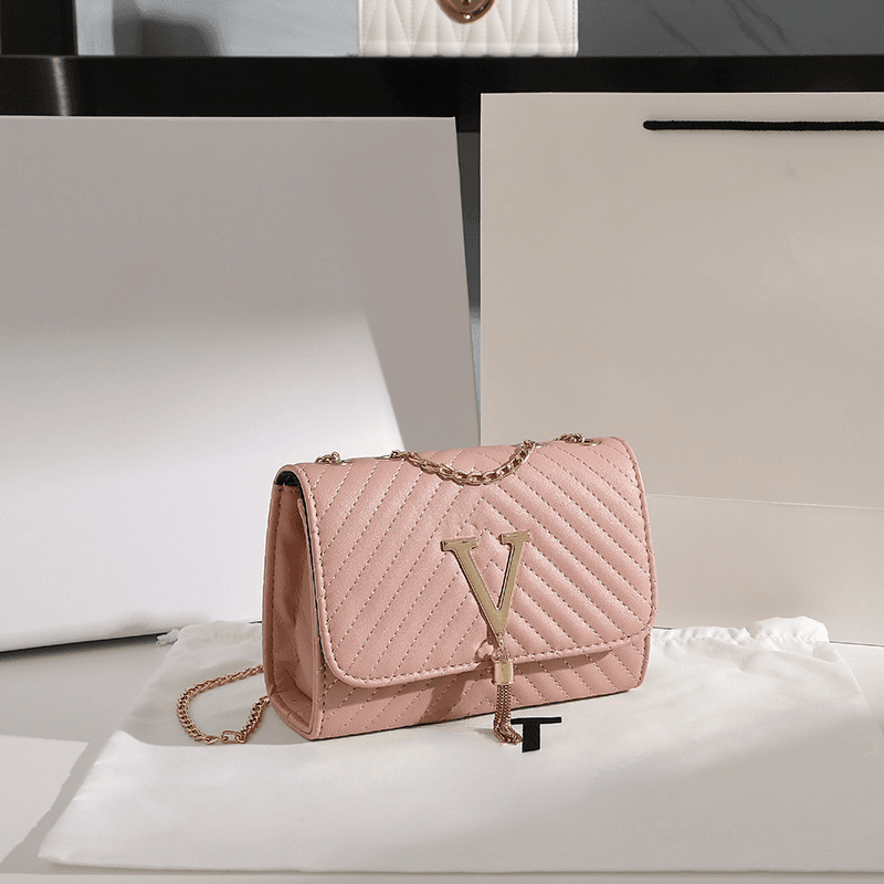 Trendy Women's 2021 New Fashion Stripe Embroidered Shoulder shaped Tassel Decorative Crossbody Bag